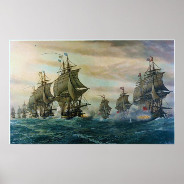 Andra slaget vid Virginia Capes Poster (Framsidan)