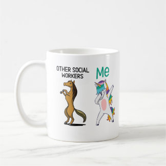 Andra Social-arbetare är jag Mugg, dabbing Unicorn Kaffemugg