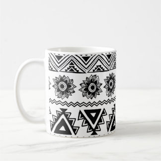 Andra stammen etnisk, sömlös mönster. kaffemugg
