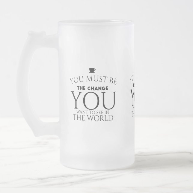 Ändra svart frostat ölglas (Vänster)