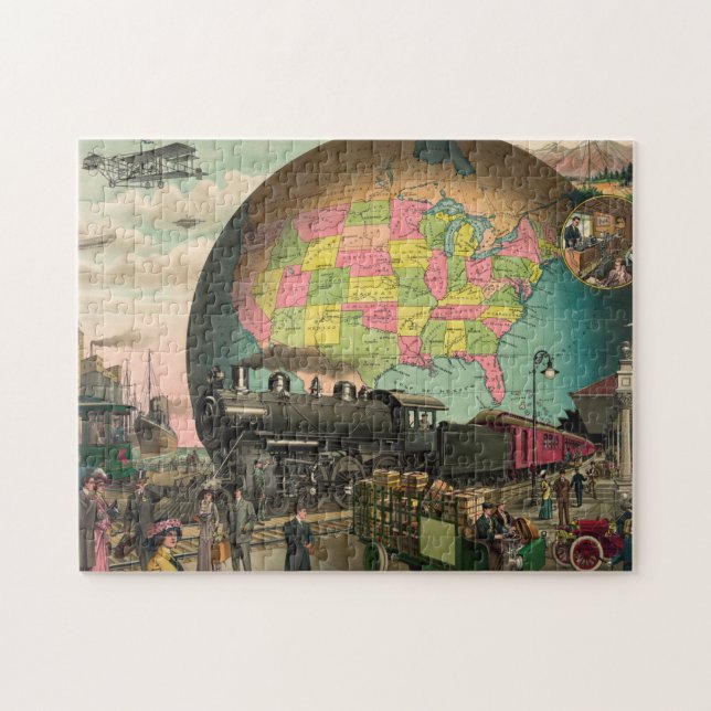 Andra tåg, flygplan & allt pussel (Horisontell)