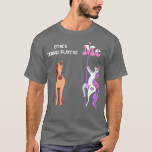Andra tennis-spelare Me Tee Unicorn Tennis Player