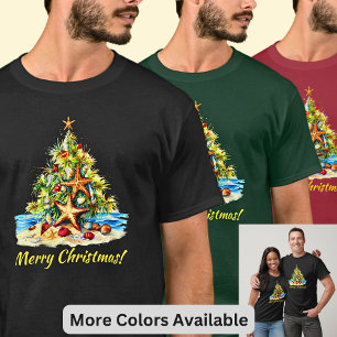 Ändra text - Beach Starfish Snäcka Julgran T Shirt