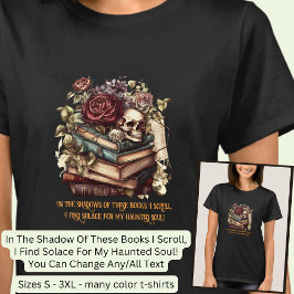 Ändra text, Bokar och läsarcitat, svart T Shirt