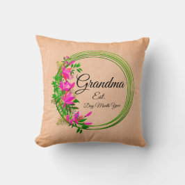 Ändra text Grandma Est Grandchild Kudde