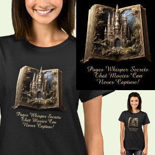Ändra text, Sidor Viktigt hemlighet, Bok 3D-slott T Shirt