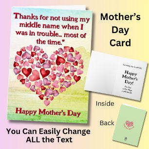 Ändra text, tack för att du inte använder min mitt kort