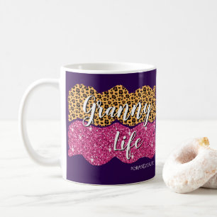 Ändra text till Namn #GrandmaLife Granny Life Kaffemugg