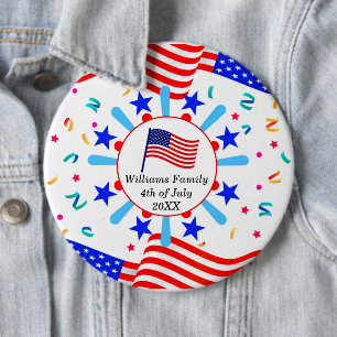 Ändra text USA flagga Independence day juli 4 Knapp