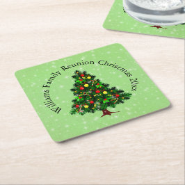 Ändra textmatchning mellan Namn och Julgran Underlägg Papper Kvadrat