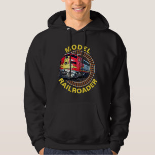 Ändra textmodell Järnvägs röd Gult Diesel Hoodie