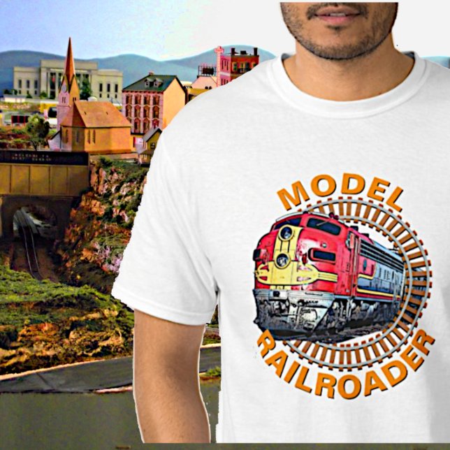 Ändra textmodell Järnvägs röd Gult Diesel T Shirt (Skapare uppladdad)