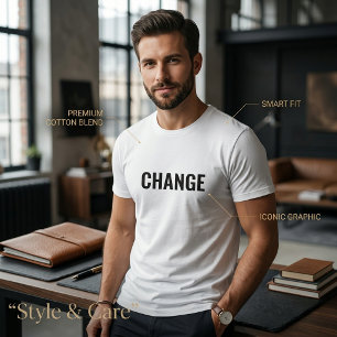 Ändra textutskrifts-T-shirt för män Anpassningsbar T Shirt