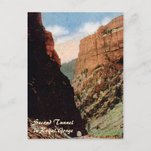 Andra tunneln i Royal Gorge-vykort Vykort