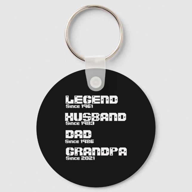 Ändra valfri detalj Legend Make Pappa Farfar  Nyckelring (Framsida)