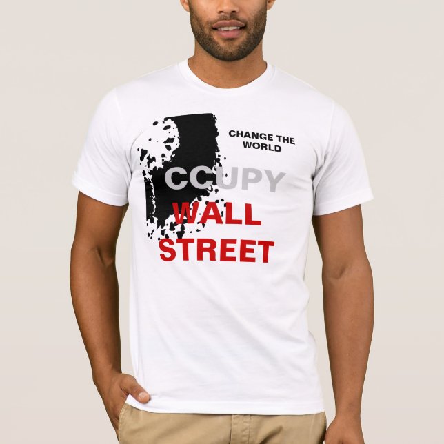 ÄNDRA VÄRLDENS OCCUPY WALL STREET TEE (Framsida)