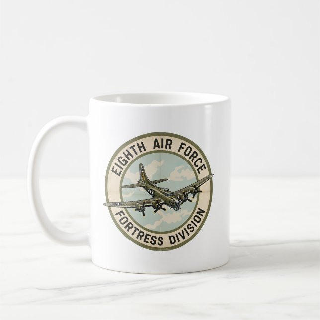 Andra världskriget B-17 Åttonde luftstridskraftern Kaffemugg (Vänster)