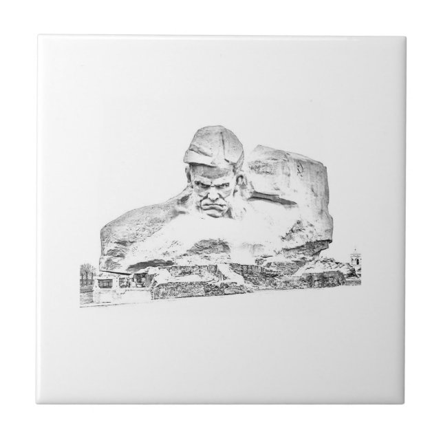 Andra världskriget Monument Fortifikationsarkitekt Kakelplatta (Framsidan)