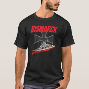Andra världskriget tyska Bismarck fartygsmodell Ww T Shirt