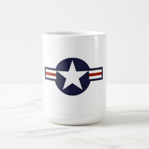 Andra världskriget USAF flygplansmärke banner Kaffemugg