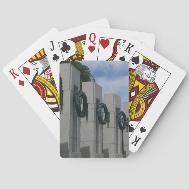 Andra Världskrigets Minneskransar I Casinokort (Baksidan)