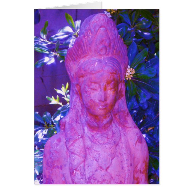 Ändrad blåkvan Yin-status Hälsningskort (Framsidan)