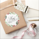 Ändrad botanisk modern jul runt klistermärke<br><div class="desc">Vänd Evergreen Elegance jul ______________________________ ***Denna utformning ingår i en samling** ✨ Införande av "Echanted Evergreen Elegance: A Botanical jul Helgdag"! Förbered säsongens magi med min utsökta matris av modern och elegant helgdag, inspirerad av naturens tidslösa skönhet. Sprid glädje, kärlek, och gör denna jul till en verklig elegant och minnesvärd...</div>