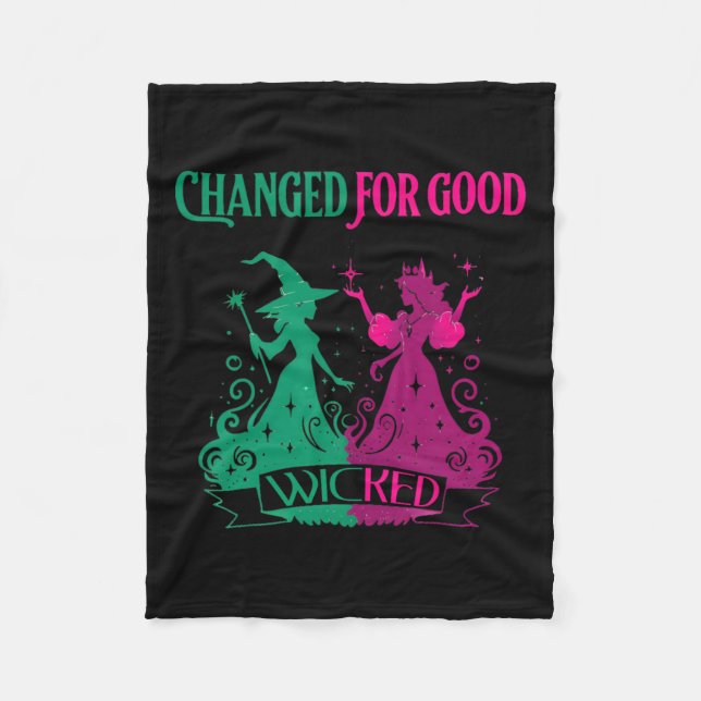 Ändrad för Bra Wicked Funny Halloween Witch Wome Fleecefilt (Framsidan)