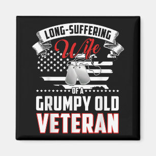 Ändrad hustru till en grumpy Old Veteran Magnet