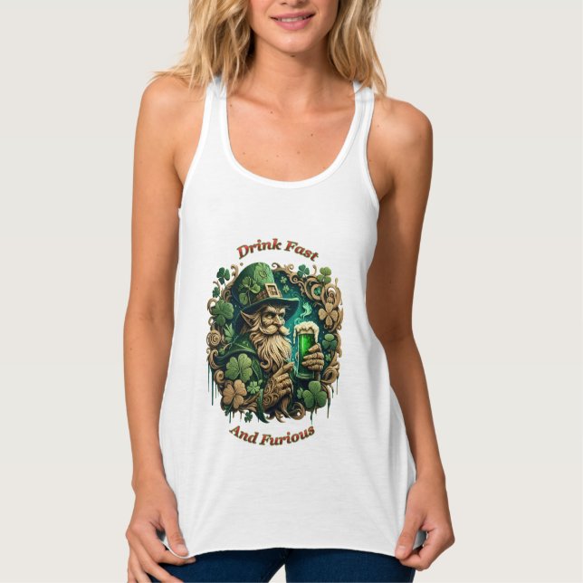 Ändrad kväll av Ale A-Leprechaunsar Linne Med Racerback (Framsida)