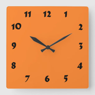 Ändrad numrerad Orange klocka
