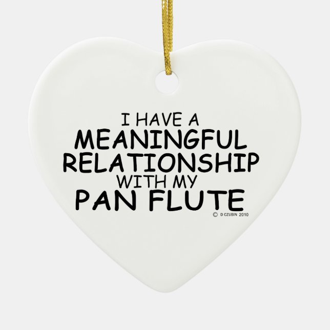 Ändrad relationsflöjt julgransprydnad keramik (Framsidan)