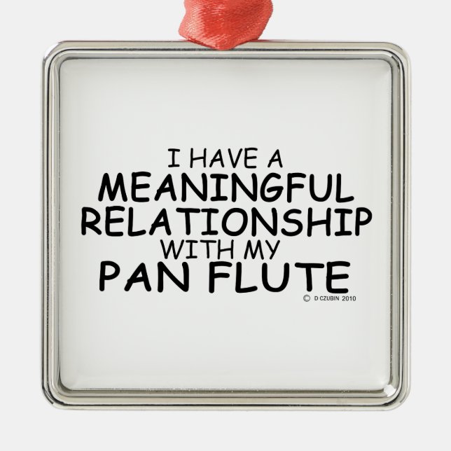 Ändrad relationsflöjt julgransprydnad metall (Framsidan)