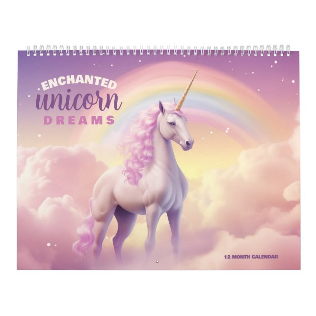 Ändrad Unicorn Dreams Calendar Kalender (Omslag)