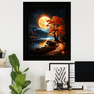 Ändrad verklighet i Orangen Måne av Xzendor7 Poster