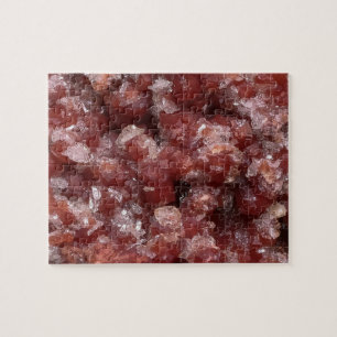 Andradit Granat och Calcit Kristall Mineral Foto Pussel