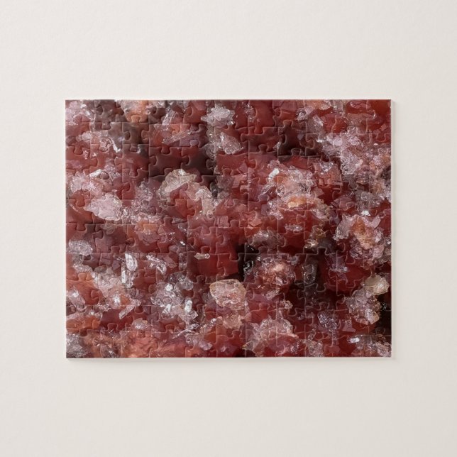 Andradit Granat och Calcit Kristall Mineral Foto Pussel (Horisontell)