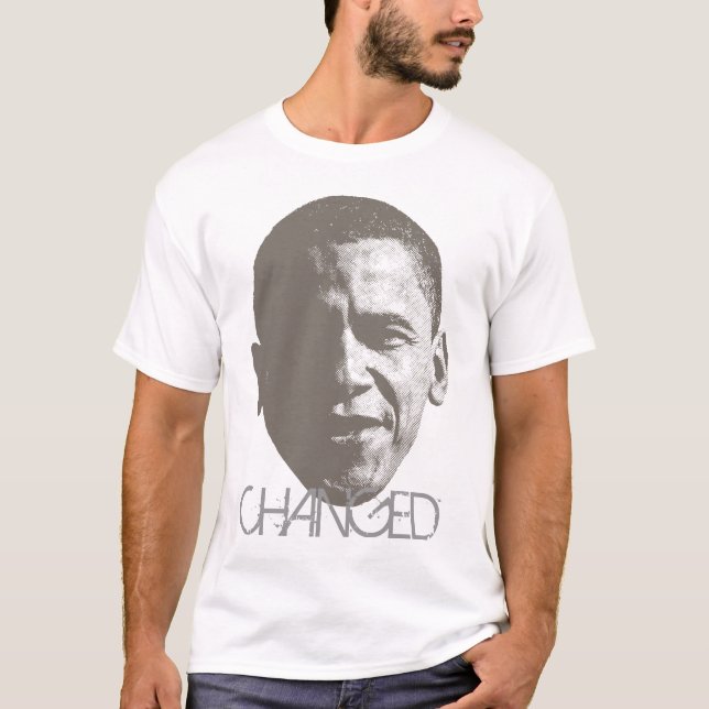 Ändrande Obama halvtonmode T Tee Shirt (Framsida)