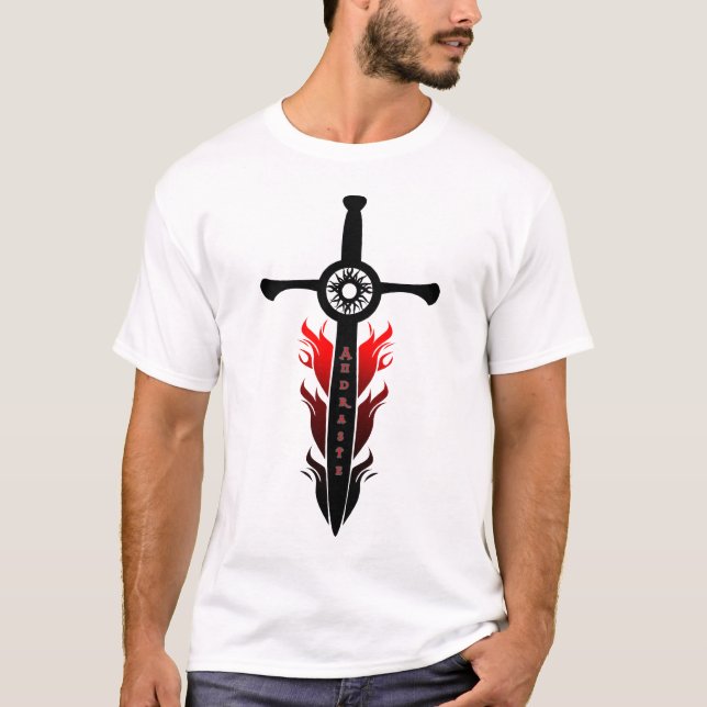 Andrastes flammande svärd tee shirt (Framsida)