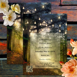 Ändrat QR-kod för skog Spara datumkortet Meddelande