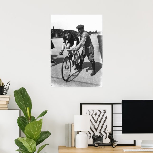 André Auffray på Avsluta Bordeaux-Paris 1910 Poster (Hemmakontoret)