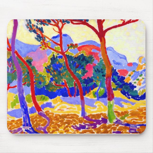 Andre Derain Fauvist Ligcape med Träd Musmatta (Framsidan)