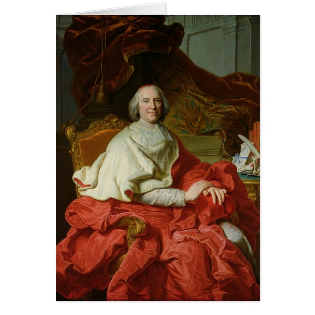 Andre Hercule de Fleury 1728 Hälsningskort (Framsidan)