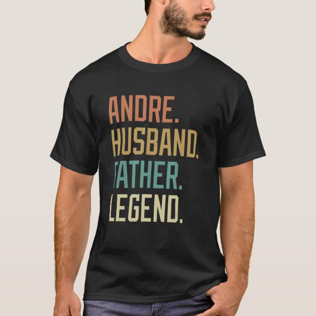 Andre Husband Father Legend Father's Day Retro T Shirt (Framsida)