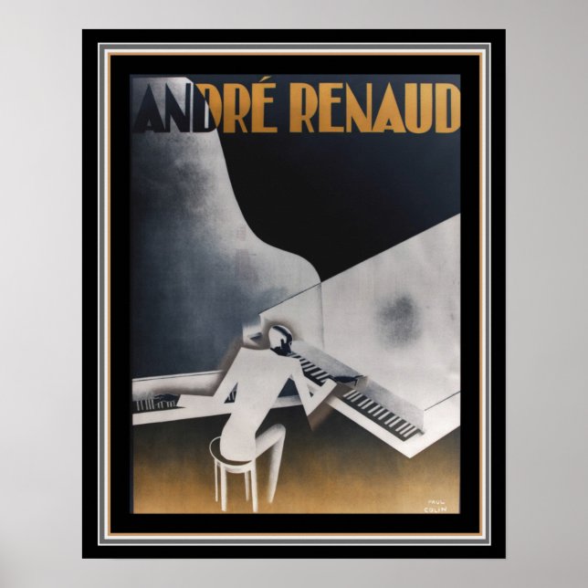 Andre Renaud Dual Pianos Deco Poster 16 x 20 (Framsidan)