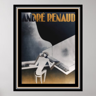 Andre Renaud dubbelpianoDeco affisch 16 x 20