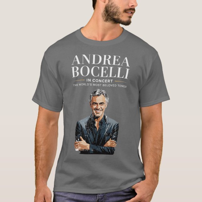 Andrea Bocelli, världens rikaste mellan Tenor-P T Shirt (Framsida)