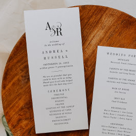 ANDREA Classic Elegant Formal Finare Unik Bröllop Program