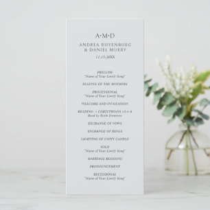 Andrea Gray Elegant Bröllop Program