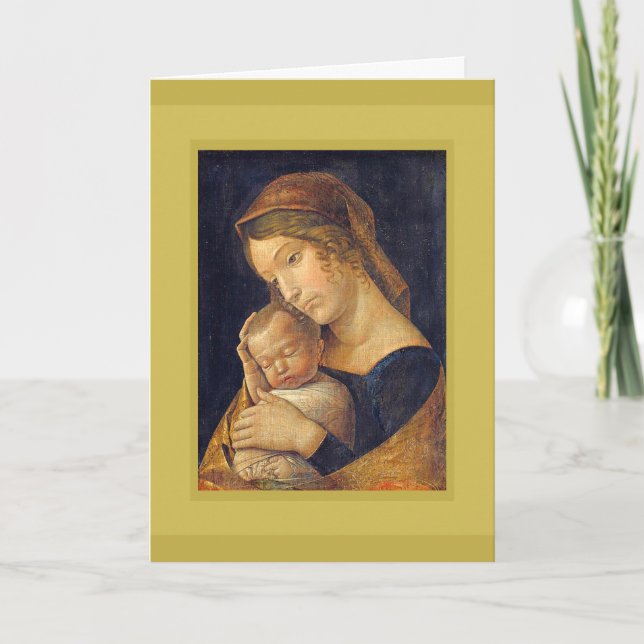ANDREA MANTEGNA MADONNA OCH HELGDAG FÖR BARN HELGKORT (Framsida)